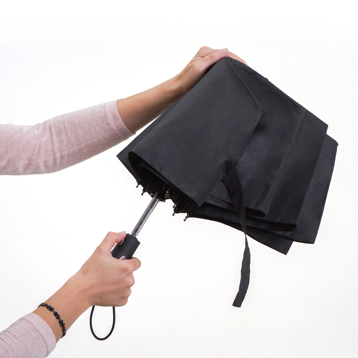 R07945.02 - Składany parasol sztormowy VERNIER, czarny