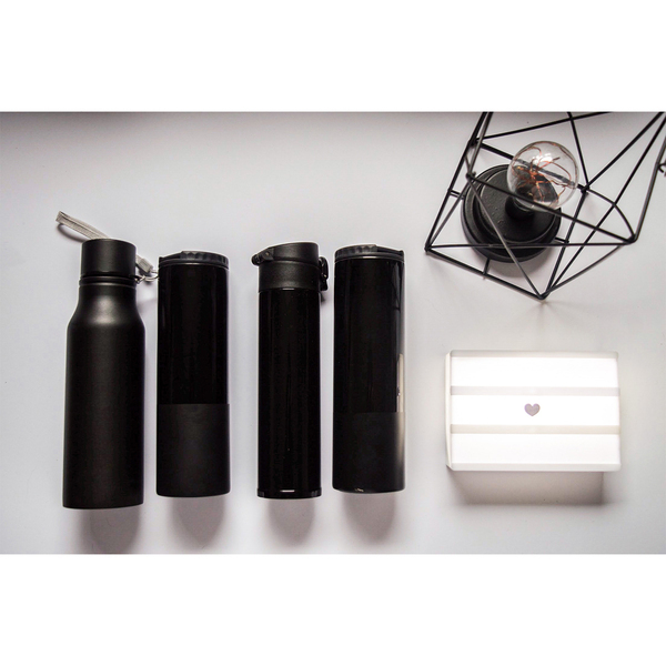 R08418.02 - Bidon stalowy Fun Tripping 700 ml, czarny