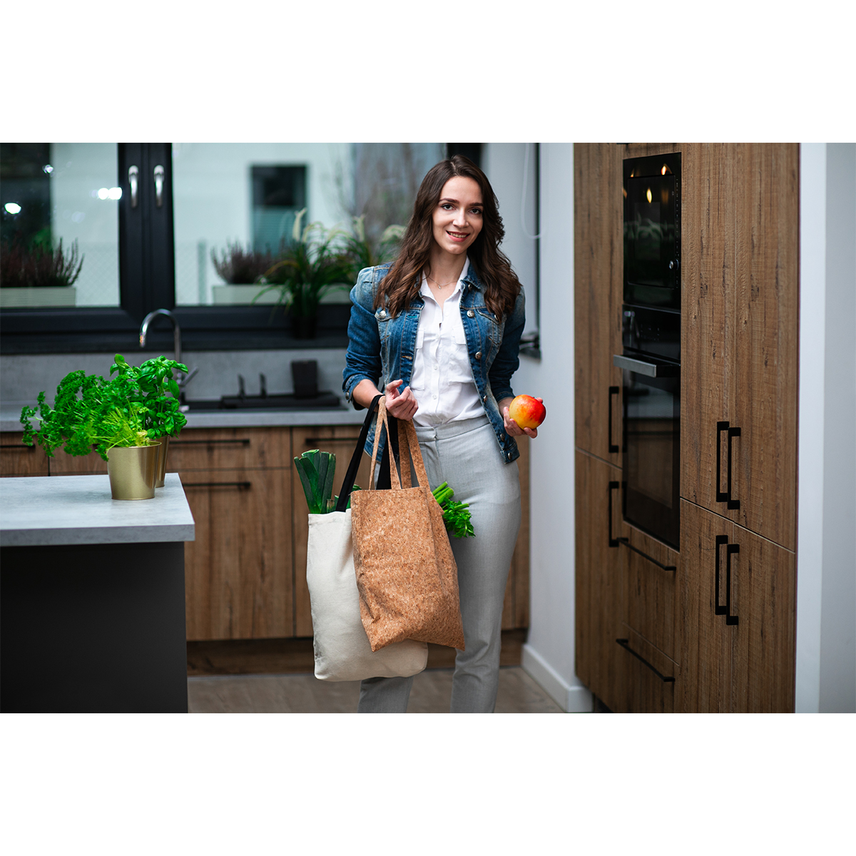 R08471.13 - Korkowa torba na zakupy Almada, beżowy