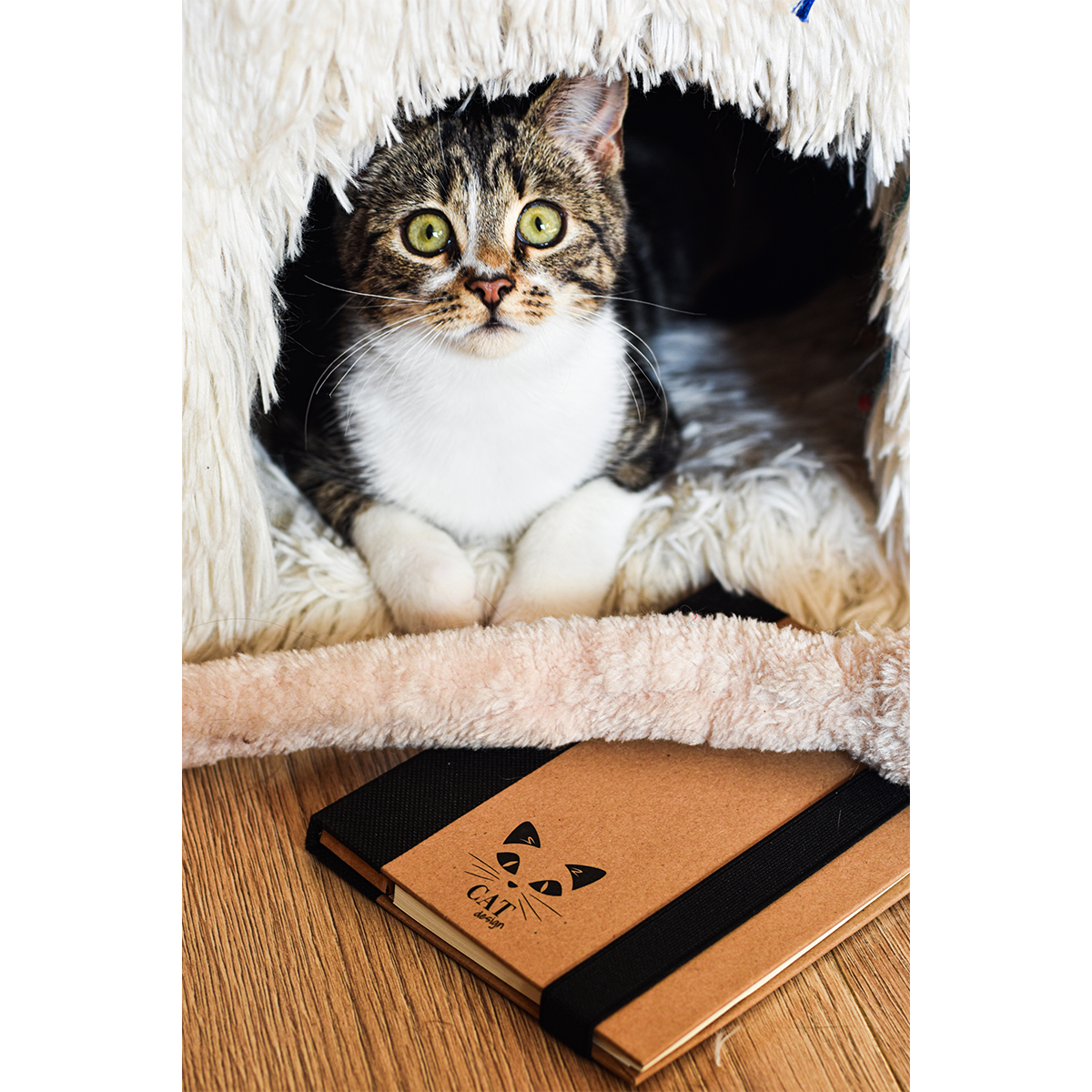 R73661.02 - Notes memo 100x180/70k linia Kraft Paper, czarny/beżowy