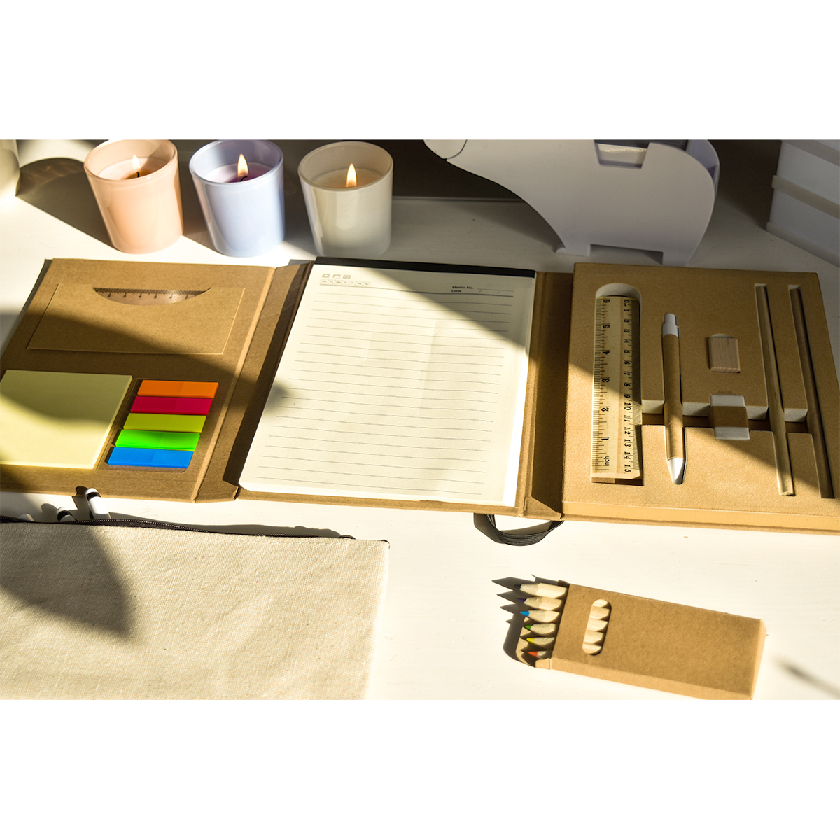 R73778.10 - Zestaw kredek 9 cm, brązowy